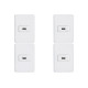Kit C/4 - Conjunto Perlex Aros 4X2 Branco Com Placa(1Toma...