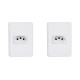 Kit C/2 - Conjunto Perlex Aros 4X2 Branco Com Placa(1Toma... Kit C/2 - Conjunto Perlex Aros 4X2 Branco Com Placa(1Toma...