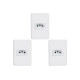 Kit C/3 - Conjunto Perlex Aros 4X2 Branco Com Placa(1Toma...