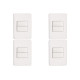 Kit C/4 - Conjunto Perlex Aros 4X2 Branco Com Placa(2Simp...