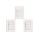 Kit C/3 - Conjunto Perlex Aros 4X2 Branco Com Placa(3Simp...