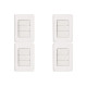Kit C/4 - Conjunto Perlex Aros 4X2 Branco Com Placa(3Simp...
