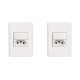 Kit C/2 - Conjunto Perlex Aros 4X2 Branco Com Placa(1Simp... Kit C/2 - Conjunto Perlex Aros 4X2 Branco Com Placa(1Simp...