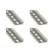 Kit C/4 - Suporte Disjuntor Din Trilho Perfurado 1M Zinca...