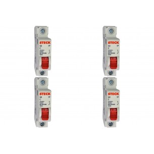 Kit C/4 - Disjuntor Steck Din Unipolar 04A   Sdd61C04