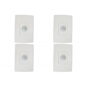 Kit C/4 - Sensor Qualitronix Parede Embutir Foto 180° Bra...