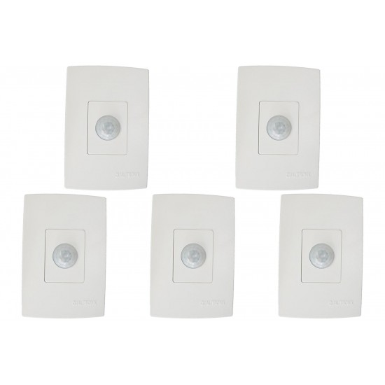 Kit C/5 - Sensor Qualitronix Parede Embutir Foto 180° Bra...