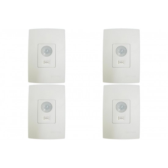 Kit C/4 - Sensor Qualitronix Parede Embutir Foto 180° Com...