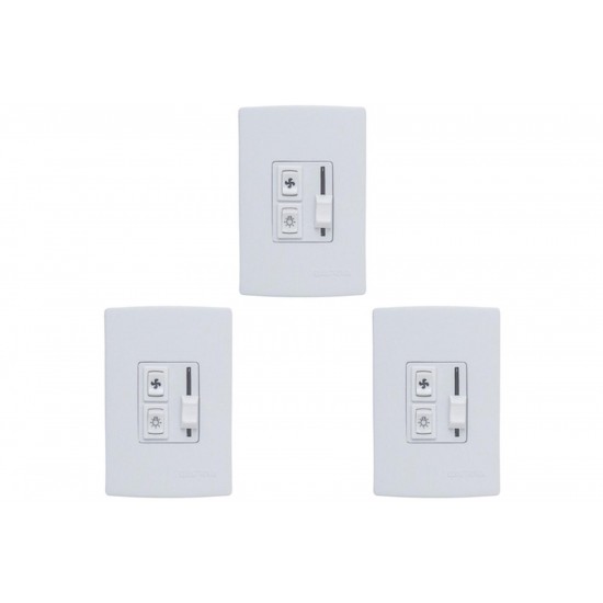 Kit C/3 - Controle Ventilador Qualitronix Luz+Reversor Em...