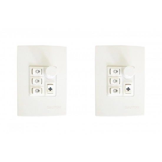 Kit C/2 - Controle Ventilador Qualitronix Luz+Reversor 3L...