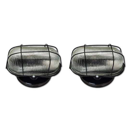 Kit C/2 - Luminaria Tartaruga Chapa Elite Preta Com Vidro... Kit C/2 - Luminaria Tartaruga Chapa Elite Preta Com Vidro...