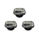 Kit C/3 - Luminaria Tartaruga Chapa Elite Preta Com Vidro... Kit C/3 - Luminaria Tartaruga Chapa Elite Preta Com Vidro...