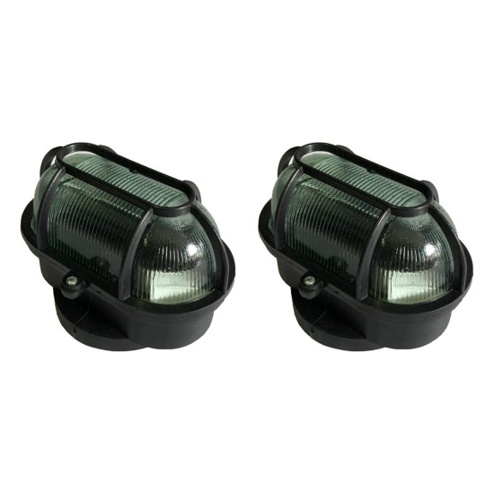 Kit C/2 - Luminaria Tartaruga Pvc Shintech Preta Com Vidr... Kit C/2 - Luminaria Tartaruga Pvc Shintech Preta Com Vidr...