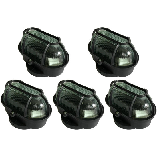 Kit C/5 - Luminaria Tartaruga Pvc Shintech Preta Com Vidr... Kit C/5 - Luminaria Tartaruga Pvc Shintech Preta Com Vidr...