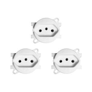 Kit C/3 - Tomada Externa Perlex 2 Polos +Terra 20A Branca...