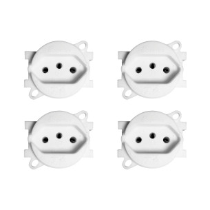 Kit C/4 - Tomada Externa Perlex 2 Polos +Terra 20A Branca...