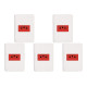Kit C/5 - Conjunto Perlex Aros 4X2 Branco Com Placa(1Toma...