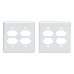 Kit C/2 - Placa Perlex Branca 4X4 (4 Tomadas) 23Pl22T 23P...