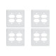 Kit C/4 - Placa Perlex Branca 4X4 (4 Tomadas) 23Pl22T 23P...