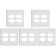 Kit C/5 - Placa Perlex Branca 4X4 (4 Tomadas) 23Pl22T 23P...