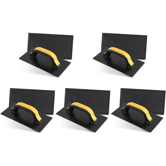 Kit C/5 - Desempenadeira Pvc Roma 14X27 Corrugada Preta 5...