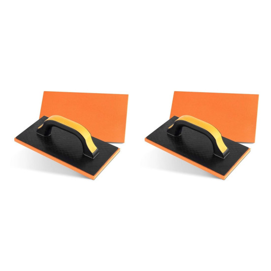 Kit C/2 - Desempenadeira Pvc Roma 14X27 Com Borracha Pret... Kit C/2 - Desempenadeira Pvc Roma 14X27 Com Borracha Pret...