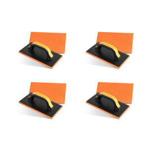 Kit C/4 - Desempenadeira Pvc Roma 14X27 Com Borracha Pret...