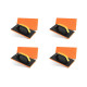 Kit C/4 - Desempenadeira Pvc Roma 14X27 Com Borracha Pret...