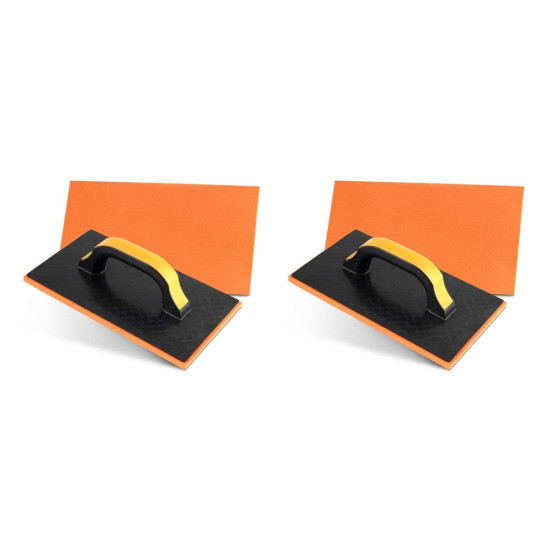 Kit C/2 - Desempenadeira Pvc Roma 17X30 Com Borracha Pret... Kit C/2 - Desempenadeira Pvc Roma 17X30 Com Borracha Pret...