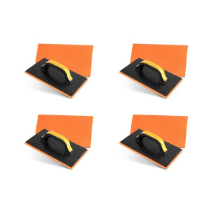 Kit C/4 - Desempenadeira Pvc Roma 17X30 Com Borracha Pret...