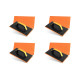 Kit C/4 - Desempenadeira Pvc Roma 17X30 Com Borracha Pret...