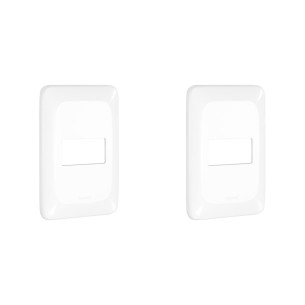 Kit C/2 - Placa Pial Pop Branca 4X2(1Modulo Horizontal) L...