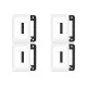 Kit C/4 - Placa Pial Pop Branca 4X2(2Modulo Horizontal) L...