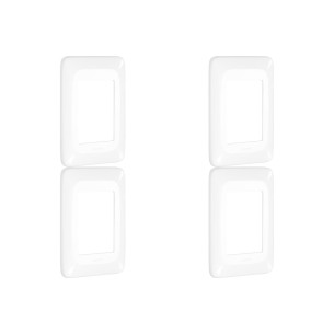 Kit C/4 - Placa Pial Pop Branca 4X2(3Modulo Horizontal) L...