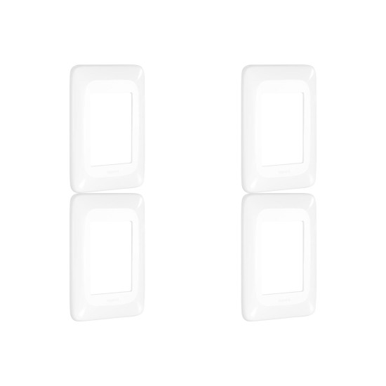 Kit C/4 - Placa Pial Pop Branca 4X2(3Modulo Horizontal) L...