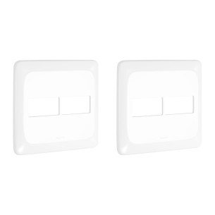 Kit C/2 - Placa Pial Pop Branca 4X4 (1+1 Horizontal) Lgp42