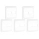 Kit C/5 - Placa Pial Pop Branca 4X4 (1+1 Horizontal) Lgp42