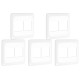 Kit C/5 - Placa Pial Pop Branca 4X4 (2+2 Horizontal) Lgp44