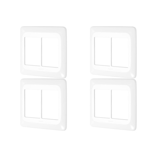 Kit C/4 - Placa Pial Pop Branca 4X4 (3+3 Horizontal) Lgp46