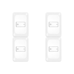 Kit C/4 - Conjunto Pial Pop 4X2 Branco Com Placa (1Bipola...