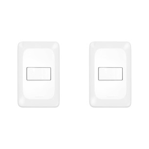 Kit C/2 - Conjunto Pial Pop 4X2 Branco Com Placa (1Campai...