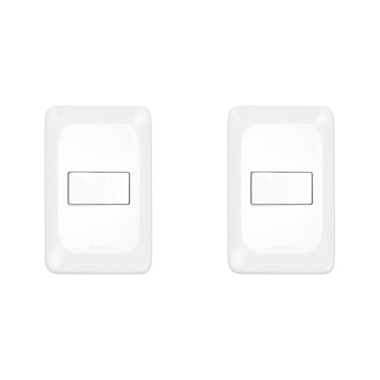 Kit C/2 - Conjunto Pial Pop 4X2 Branco Com Placa (1Campai...