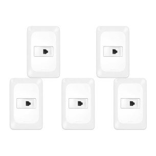 Kit C/5 - Conjunto Pial Pop 4X2 Branco Com Placa (Tomada ...