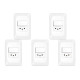 Kit C/5 - Conjunto Pial Pop 4X2 Branco Com Placa (1Simple... Kit C/5 - Conjunto Pial Pop 4X2 Branco Com Placa (1Simple...
