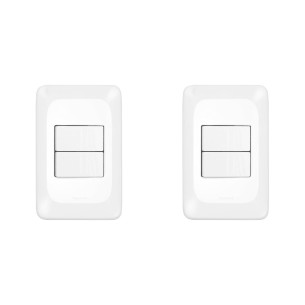 Kit C/2 - Conjunto Pial Pop 4X2 Branco Com Placa (2Parale...