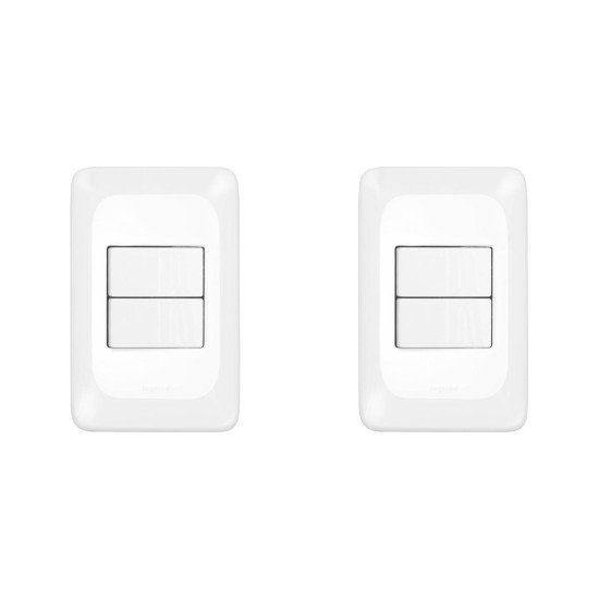 Kit C/2 - Conjunto Pial Pop 4X2 Branco Com Placa (2Parale...