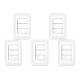 Kit C/5 - Conjunto Pial Pop 4X2 Branco Com Placa (3Parale... Kit C/5 - Conjunto Pial Pop 4X2 Branco Com Placa (3Parale...