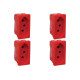 Kit C/4 - Modulo Pial Pop Vermelho 1 Tomada 20A Lg03020Vm