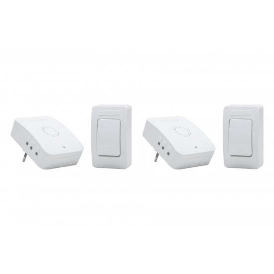 Kit C/2 - Campainha Sem Fio Qualitronix Pilha/Tomada 52 T... Kit C/2 - Campainha Sem Fio Qualitronix Pilha/Tomada 52 T...