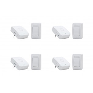 Kit C/4 - Campainha Sem Fio Qualitronix Pilha/Tomada 52 T...